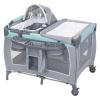 imageBaby Trend Lullaby Nursery Suite EZFold Playard with Portable Rocking Lounger Madrid PlaidCozy Mint