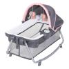 imageBaby Trend Lullaby Nursery Suite EZFold Playard with Portable Rocking Lounger Madrid PlaidCozy Pink