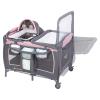 imageBaby Trend Lullaby Nursery Suite EZFold Playard with Portable Rocking Lounger Madrid PlaidCozy Pink