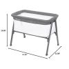 imageBaby Trend QuickFold 2in1 Rocking Bassinet Shadow Stone GrayRestful Grey