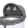 imageBaby Trend QuickFold 2in1 Rocking Bassinet Shadow Stone GrayRestful Grey