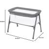 imageBaby Trend QuickFold 2in1 Rocking Bassinet Shadow Stone GrayRestful Grey