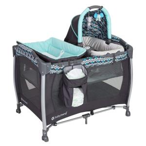 imageBaby Trend Lullaby Nursery Suite EZFold Playard with Portable Rocking Lounger Madrid PlaidLaguna