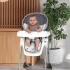 imageBaby Trend Adapt SpaceSaving Booster High Chair Pebblestone AquaBobble Heads
