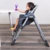 imageBaby Trend Adapt SpaceSaving Booster High Chair Pebblestone AquaCozy Grey