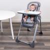 imageBaby Trend Adapt SpaceSaving Booster High Chair Pebblestone AquaCozy Grey