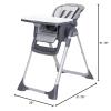 imageBaby Trend Adapt SpaceSaving Booster High Chair Pebblestone AquaCozy Grey