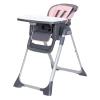 imageBaby Trend Adapt SpaceSaving Booster High Chair Pebblestone AquaCozy Pink