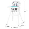 imageBaby Trend Adapt SpaceSaving Booster High Chair Pebblestone AquaOrbits White