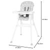 imageBaby Trend Adapt SpaceSaving Booster High Chair Pebblestone AquaTwo of a Kind Grey