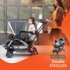 imageBaby Trend Infant and Toddler Double Stroller ampamp Car Seat Combo 2 Pc Set Khaki  Portable and Lightweight Stroller Duo and Car Seat Travel System TandemMagnolia
