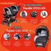 imageBaby Trend Infant and Toddler Double Stroller ampamp Car Seat Combo 2 Pc Set Khaki  Portable and Lightweight Stroller Duo and Car Seat Travel System TandemStormy