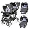 imageBaby Trend Infant and Toddler Double Stroller ampamp Car Seat Combo 2 Pc Set Khaki  Portable and Lightweight Stroller Duo and Car Seat Travel System TandemStormy