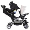 imageBaby Trend Infant and Toddler Double Stroller ampamp Car Seat Combo 2 Pc Set Khaki  Portable and Lightweight Stroller Duo and Car Seat Travel System TandemKhaki