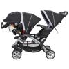 imageBaby Trend Infant and Toddler Double Stroller ampamp Car Seat Combo 2 Pc Set Khaki  Portable and Lightweight Stroller Duo and Car Seat Travel System TandemStormy