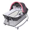 imageBaby Trend Lil Snooze Deluxe III Nursery Center Playard for Twins Cozy GreyCozy Berry