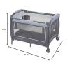 imageBaby Trend Lil Snooze Deluxe III Nursery Center Playard for Twins Cozy GreyCozy Grey