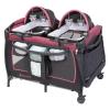 imageBaby Trend Lil Snooze Deluxe III Nursery Center Playard for Twins Cozy GreyCozy Berry
