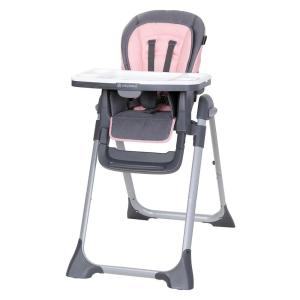 imageBaby Trend Adapt SpaceSaving Booster High Chair Pebblestone AquaCozy Pink