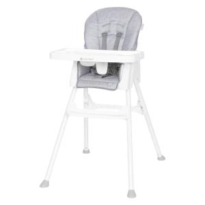 imageBaby Trend Adapt SpaceSaving Booster High Chair Pebblestone AquaCrosshatch Grey