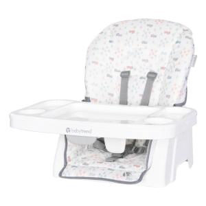 imageBaby Trend Adapt SpaceSaving Booster High Chair Pebblestone AquaMeadow Coral