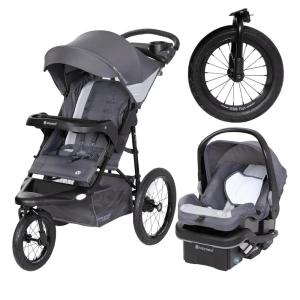 imageBaby Trend Expedition Zero Flat Jogger Travel System with LED Lights Dash Grey