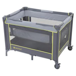 imageBaby Trend Portable Playard with Bassinet and Travel Bag Nursery Center LimeTwinkle Lime