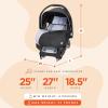 imageBaby Trend Ally Newborn Baby Infant Car Seat Carrier Travel System with Harness and Extra Cozy Cover for Babies Up to 35 Pounds StormyStormy
