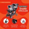 imageBaby Trend Double Infant and Toddler Stroller w Harness and Basket Sit N Stand KhakiMagnolia