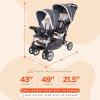 imageBaby Trend Double Infant and Toddler Stroller w Harness and Basket Sit N Stand KhakiMagnolia