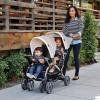 imageBaby Trend Double Infant and Toddler Stroller w Harness and Basket Sit N Stand KhakiModern Khaki