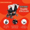 imageBaby Trend Double Infant and Toddler Stroller w Harness and Basket Sit N Stand KhakiModern Khaki