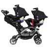 imageBaby Trend Double Infant and Toddler Stroller w Harness and Basket Sit N Stand KhakiModern Khaki