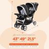 imageBaby Trend Double Infant and Toddler Stroller w Harness and Basket Sit N Stand KhakiStormy
