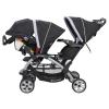 imageBaby Trend Double Infant and Toddler Stroller w Harness and Basket Sit N Stand KhakiStormy