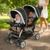 imageBaby Trend Double Infant and Toddler Stroller w Harness and Basket Sit N Stand KhakiStormy