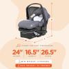 imageBaby Trend EZLift 35 Plus Ergonomic Lightweight RearFacing Infant Car Seat with MultiPosition Base and Cozy Cover Modern KhakiMagnolia