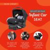 imageBaby Trend EZLift 35 Plus Ergonomic Lightweight RearFacing Infant Car Seat with MultiPosition Base and Cozy Cover Modern KhakiStormy