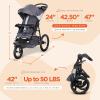 imageBaby Trend Expedition Zero Flat Jogger with LED Lights Dash Grey