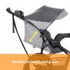 imageBaby Trend Expedition Zero Flat Jogger with LED Lights Dash Grey