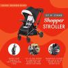 imageBaby Trend Sit N Stand 5 in 1 Shopper Stroller Blue MistModern Khaki