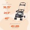 imageBaby Trend Snap N Go EX Polyester Lightweight Foldable Universal Single Infant Car Seat Carrier with 2 Cup Holder and Covered Compartment BlackSingle
