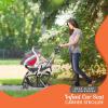 imageBaby Trend Snap N Go EX Polyester Lightweight Foldable Universal Single Infant Car Seat Carrier with 2 Cup Holder and Covered Compartment BlackSingle