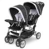 imageBaby Trend Double Infant and Toddler Stroller w Harness and Basket Sit N Stand KhakiStormy