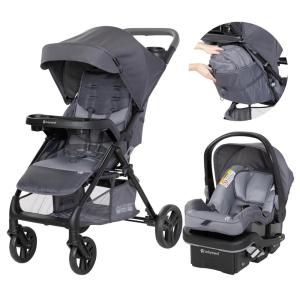 imageBaby Trend Passport Cargo Travel System with EZLift Plus Infant Car Seat Black BambooGrey Bamboo
