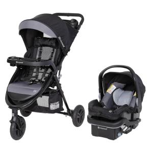 imageBaby Trend Passport Seasons AllTerrain Stroller Travel System with EZLift PLUS Infant Car Seat Dash GreyDash Black