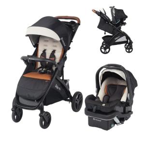 imageBaby Trend Tango 3 AllTerrain Stroller Travel System with EZLift PLUS Infant Car Seat Ultra PinkDash Tan