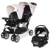 imageBaby Trend Infant and Toddler Double Stroller ampamp Car Seat Combo 2 Pc Set Khaki  Portable and Lightweight Stroller Duo and Car Seat Travel System TandemKhaki