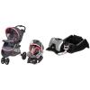 imageBaby Trend Nexton Travel System Coral Floral  Baby Trend EZ Flec Loc 32 Infant Car Seat Base Black
