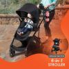imageBaby Trend Sonar Switch 6in1 Modular Stroller Travel System with Ally Infant Car Seat Desert PinnkDesert Blue